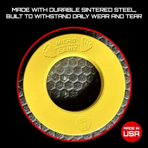 Image of Micro Gainz Calibrated Fractional Weight Plate Set of 2 Plates, Choose Set (.25LB-1.25LB), Designed for Olympic Barbells for Strength Training & Micro Loading Bar Weights, Made in USA