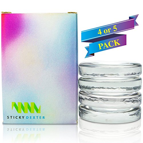 4 or 5 Pack Glass Fermentation Weights for Fermenting Sauerkraut, Pickles, and Fermented Goods - Wide Mouth Mason Jar Canning Glass Weights