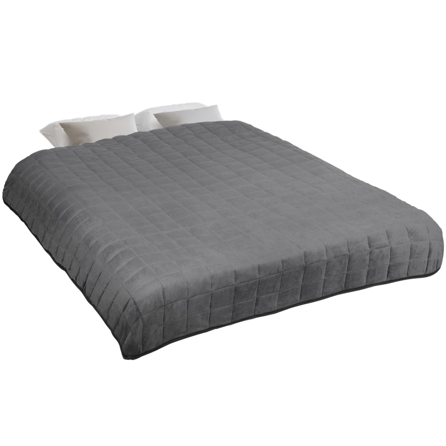 IDMarket Celeste - Manta Pesada para Ansiedad (150 x 200 cm, Bicolor, Gris Claro y Gris, 7 kg)