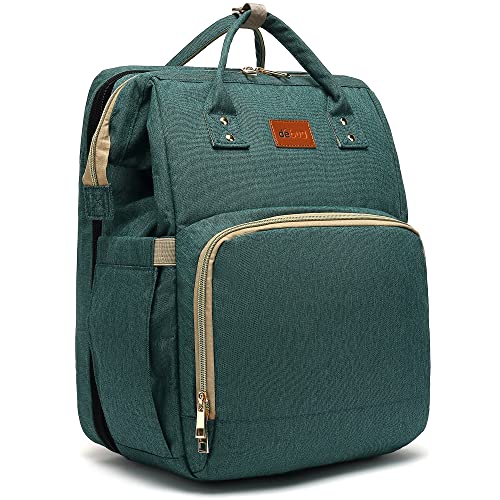 Image of TRAVELHEART Baby Diaper Bag Backpack with Changing Station for Boy Girl, Baby Registry Search Shower Gifts Baby Stuff for Newborn Essentials Must Haves, Dad Travel Large Green