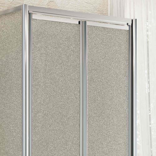 Box Doccia 3 Lati 70X80X70Cm H185 Cristallo Stampato C 2 Fissi+Saloon 2 Ante Battente 80 Mod. Clint - 5