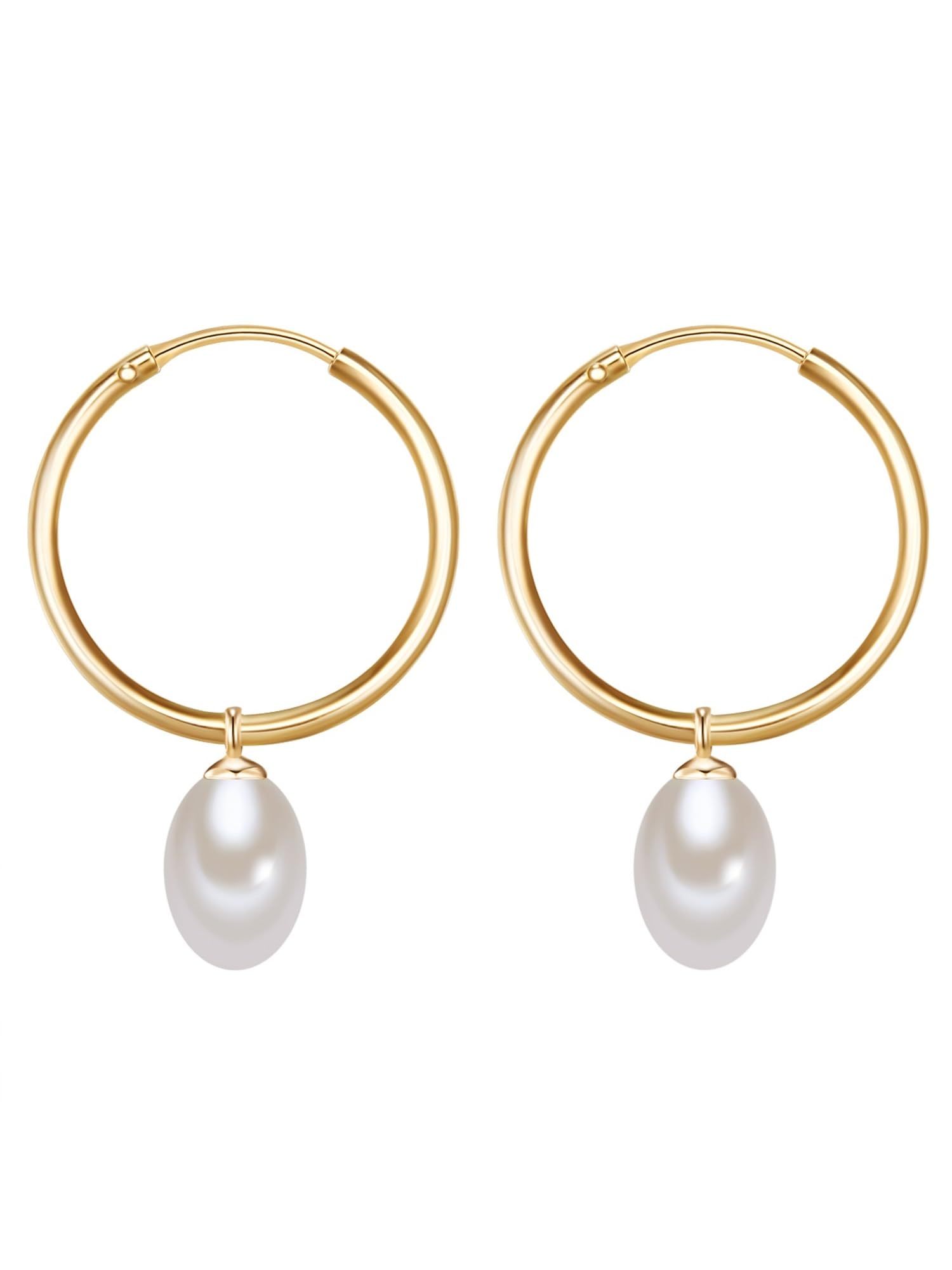 Valero Pearls Damen Ohrringe 925/- Sterling Silber gelbgold