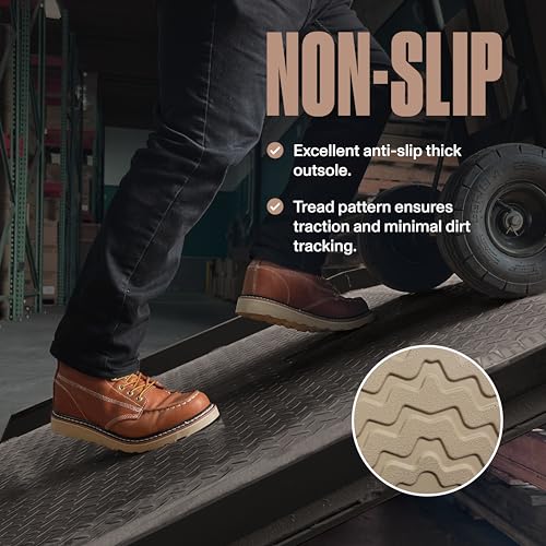 EverBoots Mens Work Boots for Men, Leather EverFit Lightweight Comfort Boot, Anti Slip & Shock Absorption, Soft Oil Grain, Goodyear Welt, Industrial Construction, Roofing, Electrician4