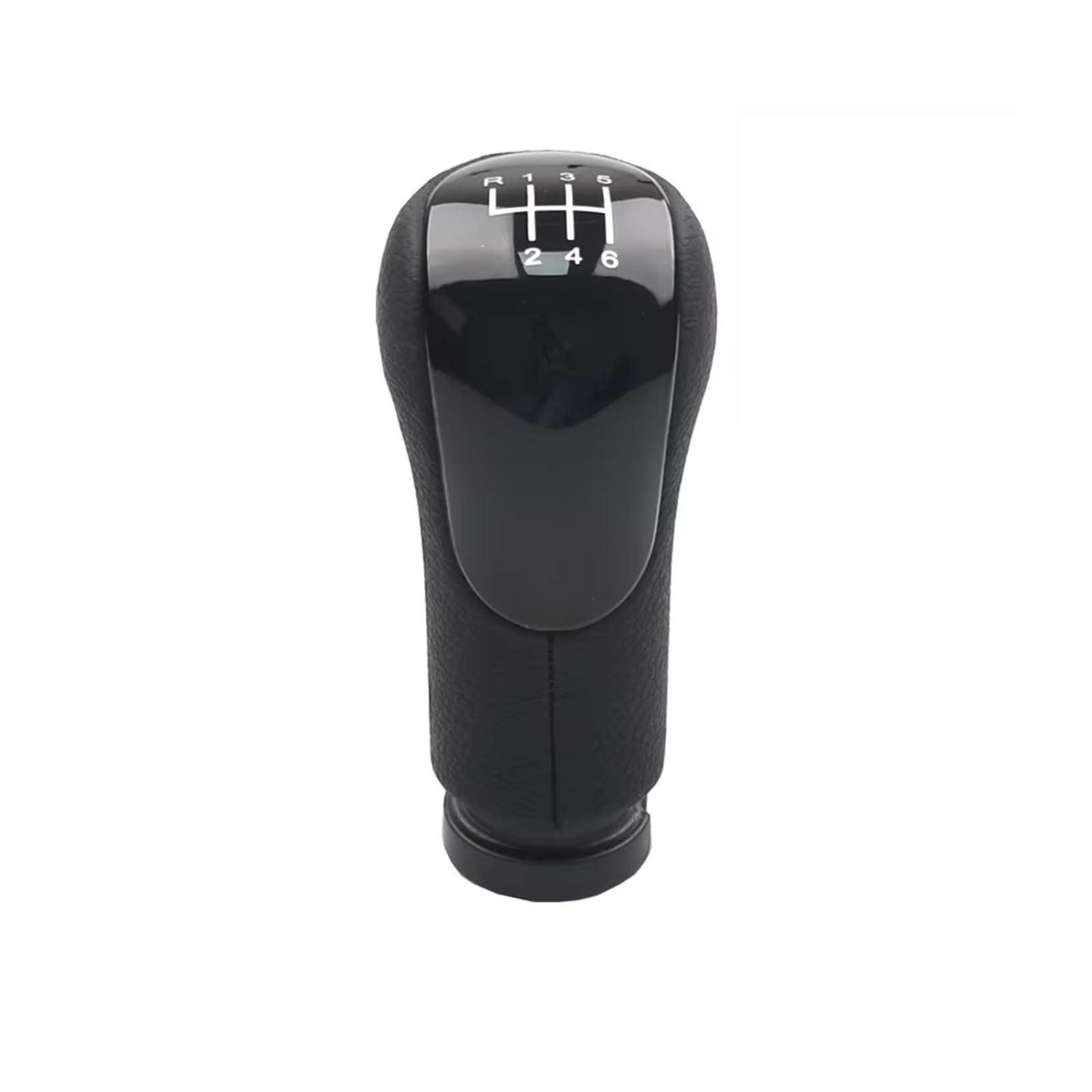 OUVECR Car Shift Gear Knob Handle for for Fiesta for Fusion for Transit for Connect 2002-2008-ON 5 6 Speed Gear Shift Knob Handle Gear Shift Cover(Black 6 Speed)