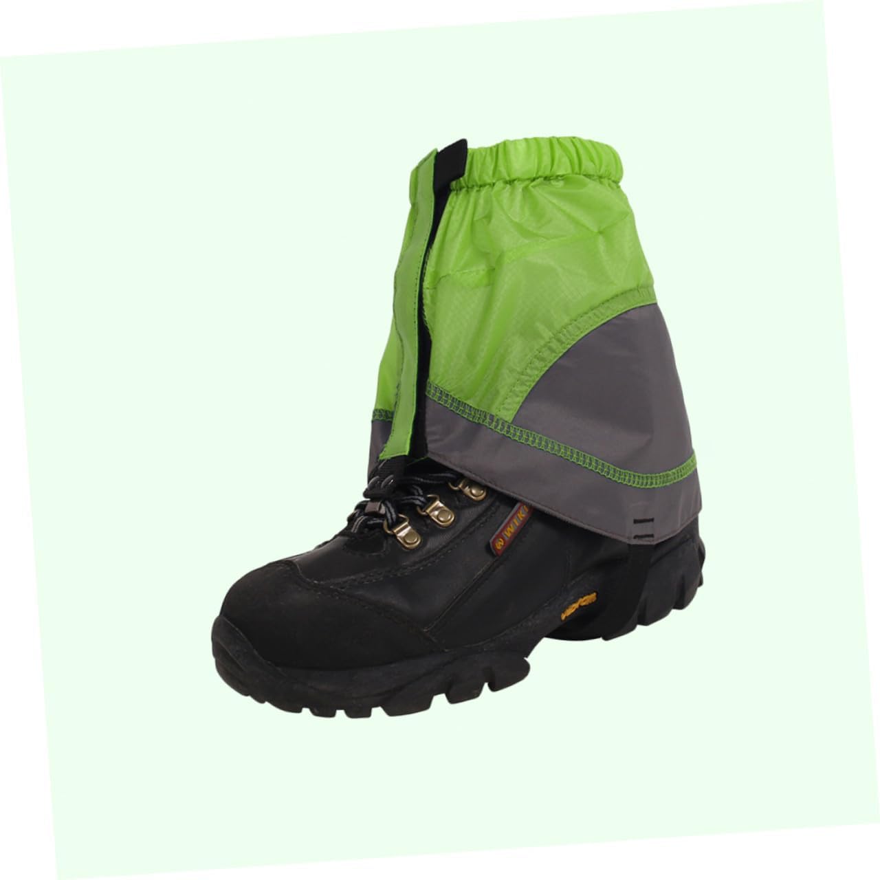 1pair Lightweight Gaiters for Hiking Walking and Climbing Ultra-Light Ankle Covers Green and Grey Protect Shoes from Rain and Mud Easy to Wear and Quick-Drying