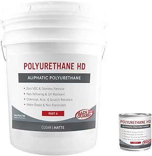 Rain Guard Water Sealers PU-1401 Polyurethane HD IsoFree 2-Part Matte Finish Ready to USE Covering up to 1200 Sq. Ft on New and Older Surfaces. 4 Gallon Kit A and B - Masonry Sealer, Wood Sealer
