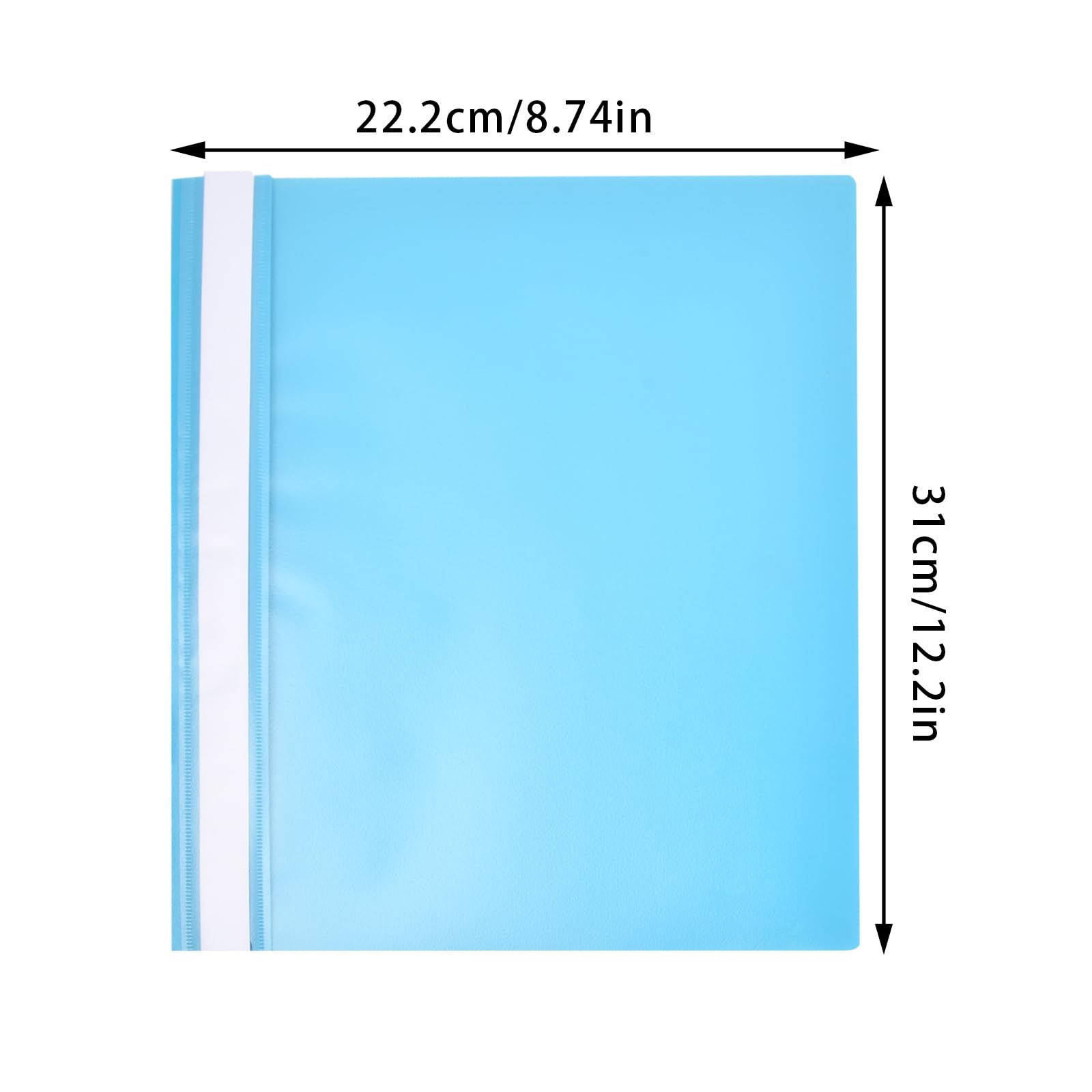 Pack of 10 A4 Project Folder Plastic Wallets Presentation Project Folders A4 Report, Document Files Transparent Cover - Image 2