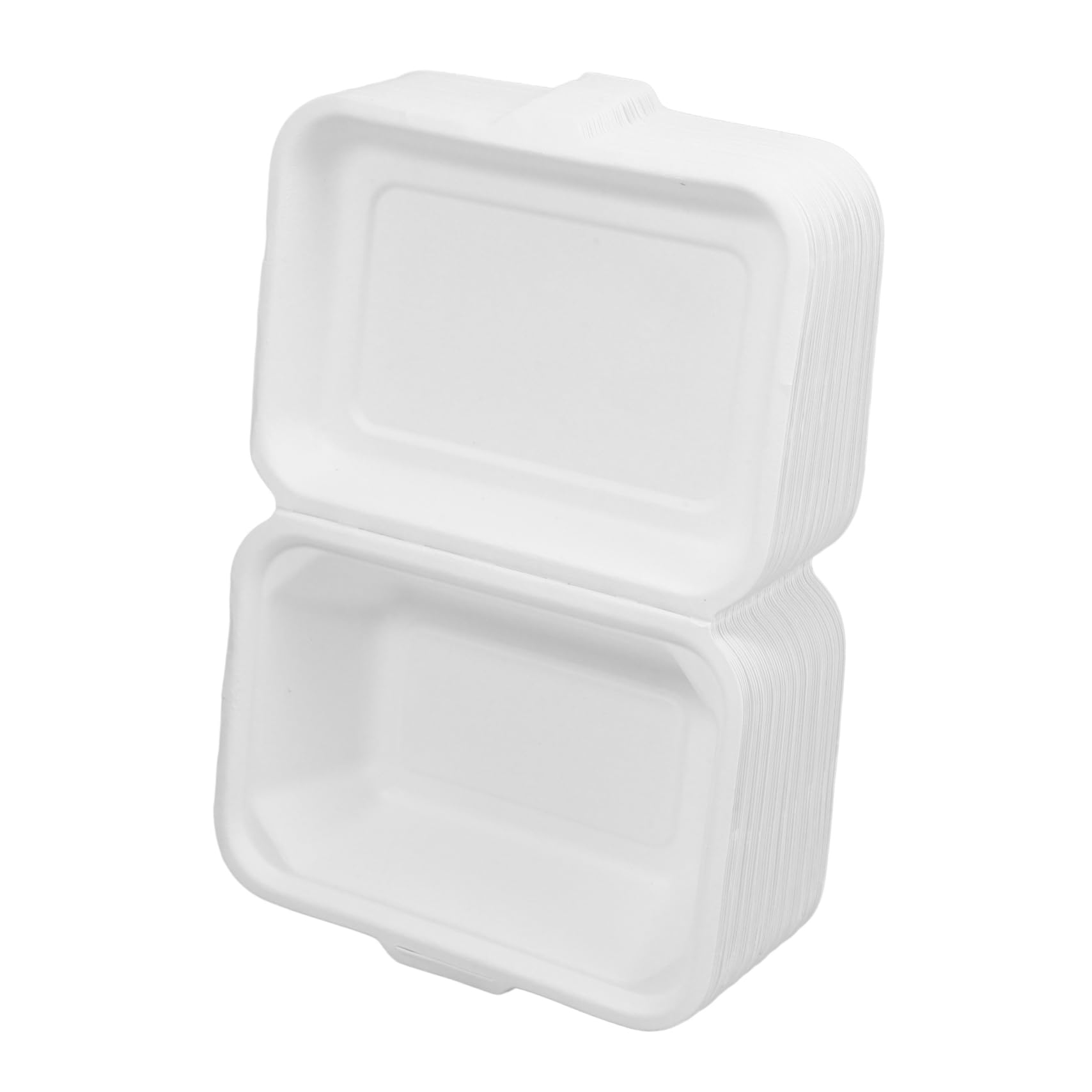 SOLUSTRE 100piezas Cajas De Comida Desechables Biodegradables Envases Para Comida Para Llevar Recipientes Prácticos Para Snacks Hamburguesas y Frutas Ecológicos y Seguros Para Alimentos
