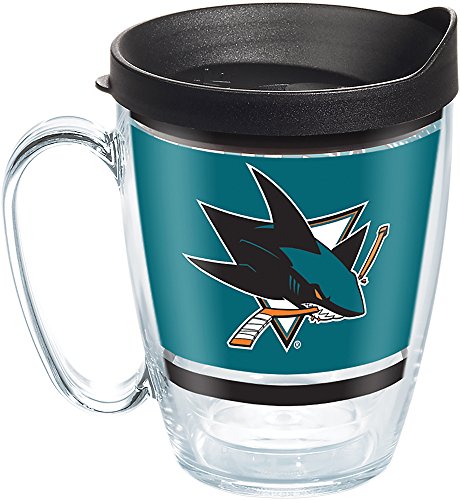 Tervis Made in USA Double Walled NHL San Jose Sharks Insulated Tumbler Cup Keeps Drinks Cold & Hot, 16oz Mug, Legend