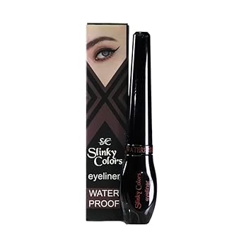 Slinky Colors Black Eyeliner - Long-Lasting, Smudge-Proof, Intense Color for Bold Eyes - Waterproof & Easy to Apply