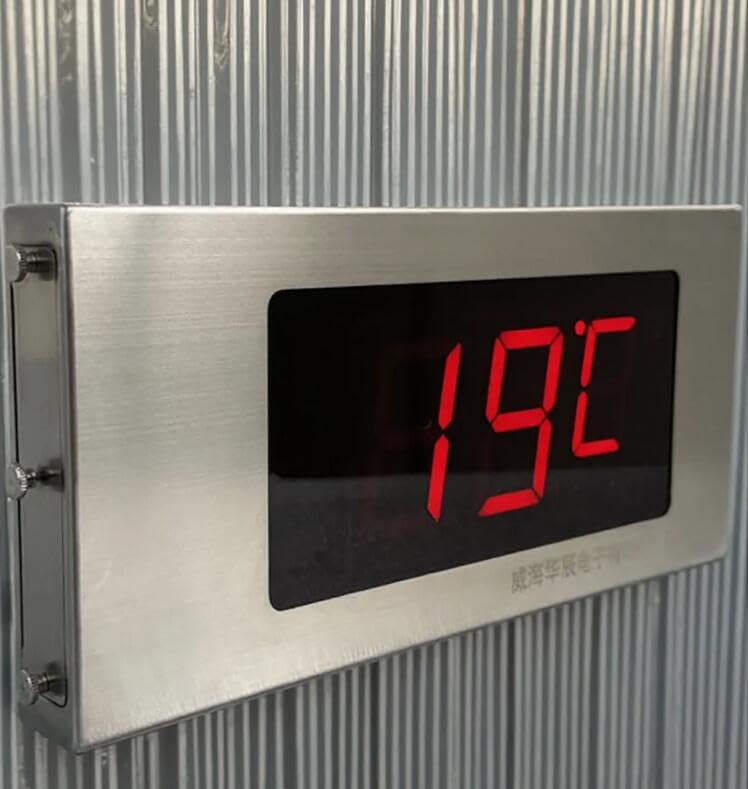 High Precision Large Screen Digital Thermometer 304 Stainless Steel Display for Freezer, Aquarium, Swimming Pool -9℃ to 99℃