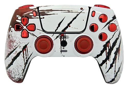 Image of Custom Controllerzz Custom Wireless Controller Compatible with PS5 - Multiple Designs Available (Slasher & Red Chrome)