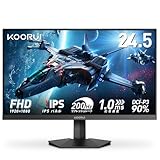 KOORUI モニター ゲーミングモニター 24.5インチ IPS 200Hz 1ms GTG HDR400 非光沢 フルHD 90%DCI-P3ブルーライト軽減 HDMI DisplayPort Adaptive Sync VESA対応 G2511P image
