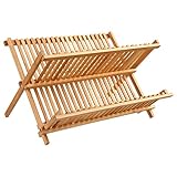 Escurridor de bambú plegable