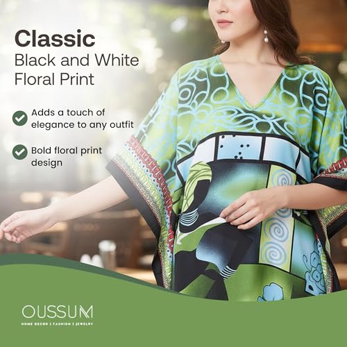 Image of Oussum Women Long Maxi Plus Size Polyester Kaftan Gown, Womens Kaftan Dresses Lounge Resort Wear, Plus Size Kaftan