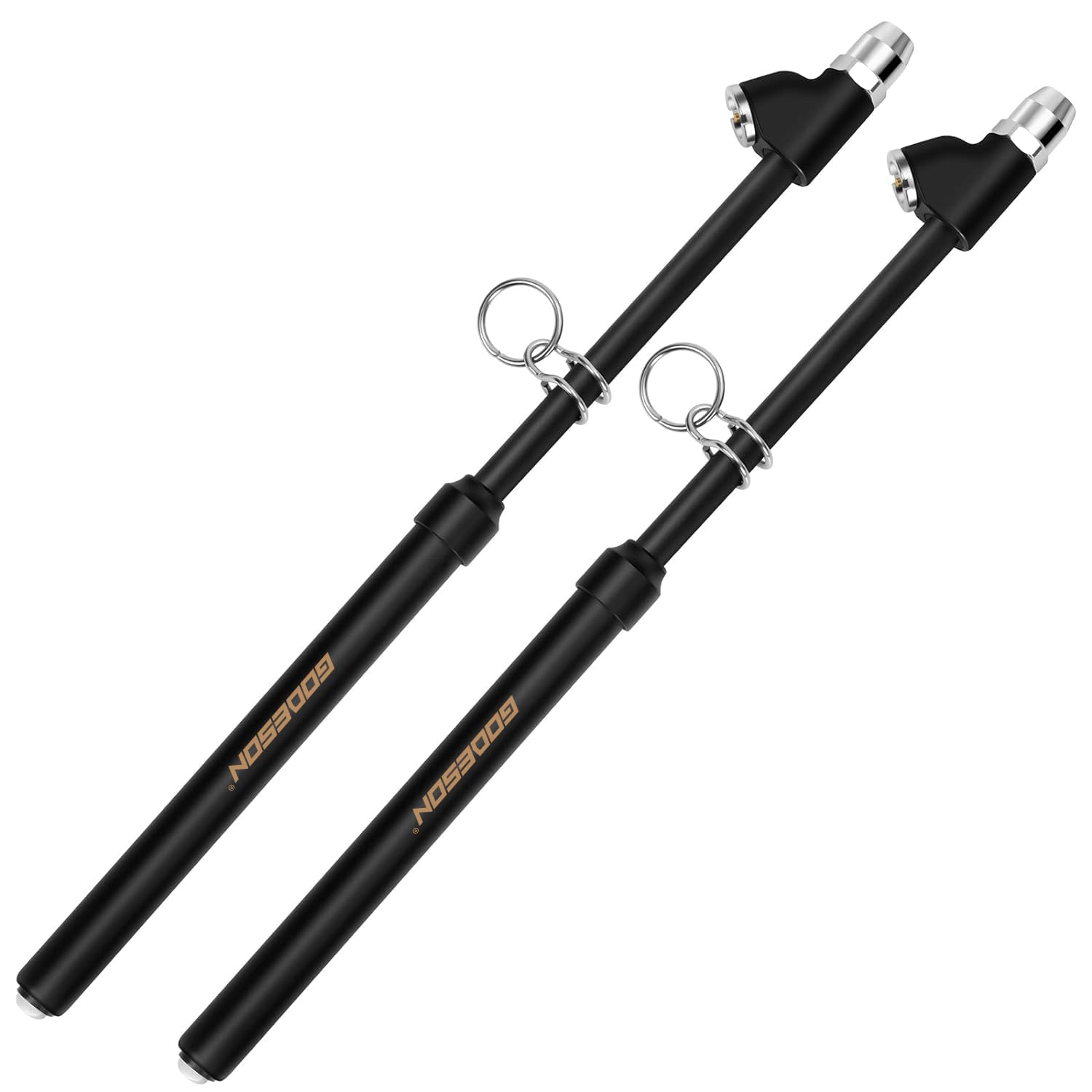 GODESON Heavy Duty Dual Head Tire Pressure Gauge 10-150 PSI - Straight-On for Semi Trucks, RVs, Buses (Pack of 2)