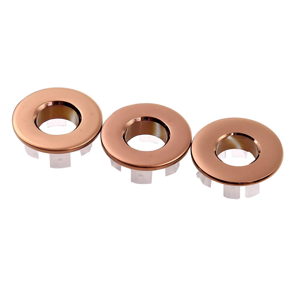 FEESHOW Sink Overflow Covers Kitchen Bathroom Sink Overflow Ring Basin Trim Bath Sink Hole Round Hole Caps Insert Spares Rose Gold One Size