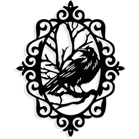 NBEADS Raven Art: Intricate Wall Decor for Gothic Charm