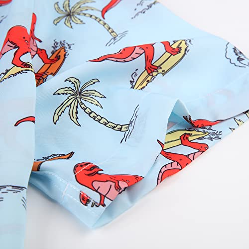 Mcedar Mens & Boys Funny Hawaiian Shirts Short Sleeve Button Down Novelty Tropical Aloha Shirt Big And Tall (Light Blue 68908,Xl) #TOP4