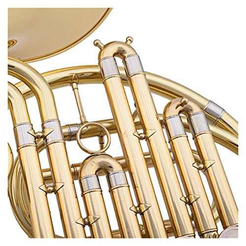 Alfaal Professional B Flat Four-Button Single Row Lacquered Gold Horn Suitable For Brass Band Professional French Horn #TOP1
