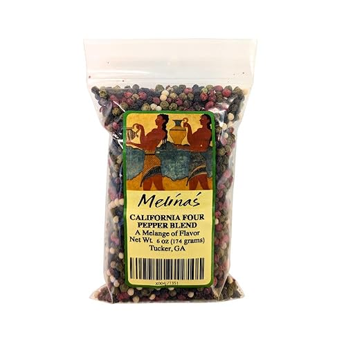 Melina's Peppercorns, California 4 Pepper Blend, 6 onzas