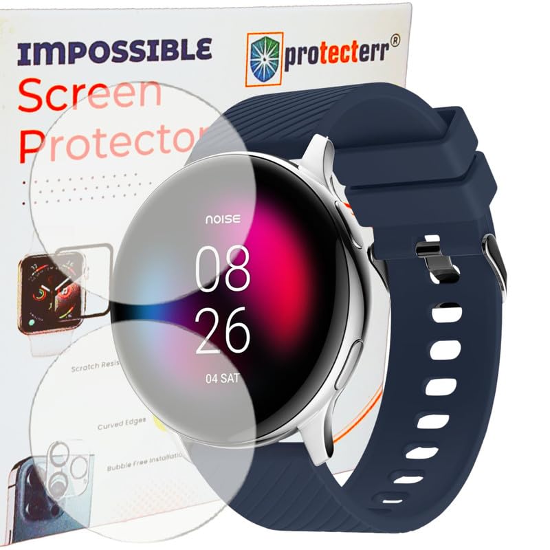 Image of 2-Pack | Screen Protector Guard for NoiseFit Vortex | 1.46 inch | Smartwatch - Flexible & Ultrathin TPU Film, 9H Scratch Resistant, Bubble Free - Not Tempered Glass