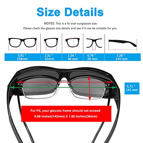 Fit Over the Glass Sunglasses Warp Around OverSized Polarized Sun Glasses UV Protection2