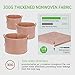 VIVOSUN 5-Pack 7 Gallons Grow Bags Heavy Duty Thickened Nonwoven Fabric Pots with Strap Handles Tan
