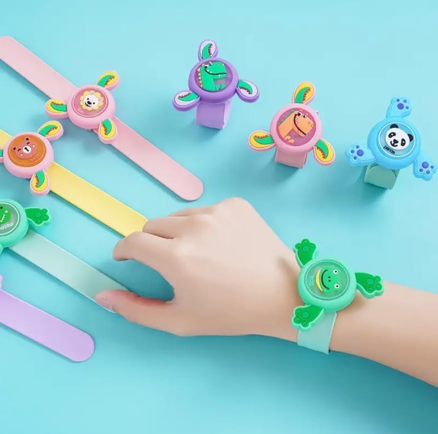 Image of Spinning Slap Band | Cute Cartoon Bracelet for Kids | Wrist Band with Flashing Lights | Return Gift for Birthday