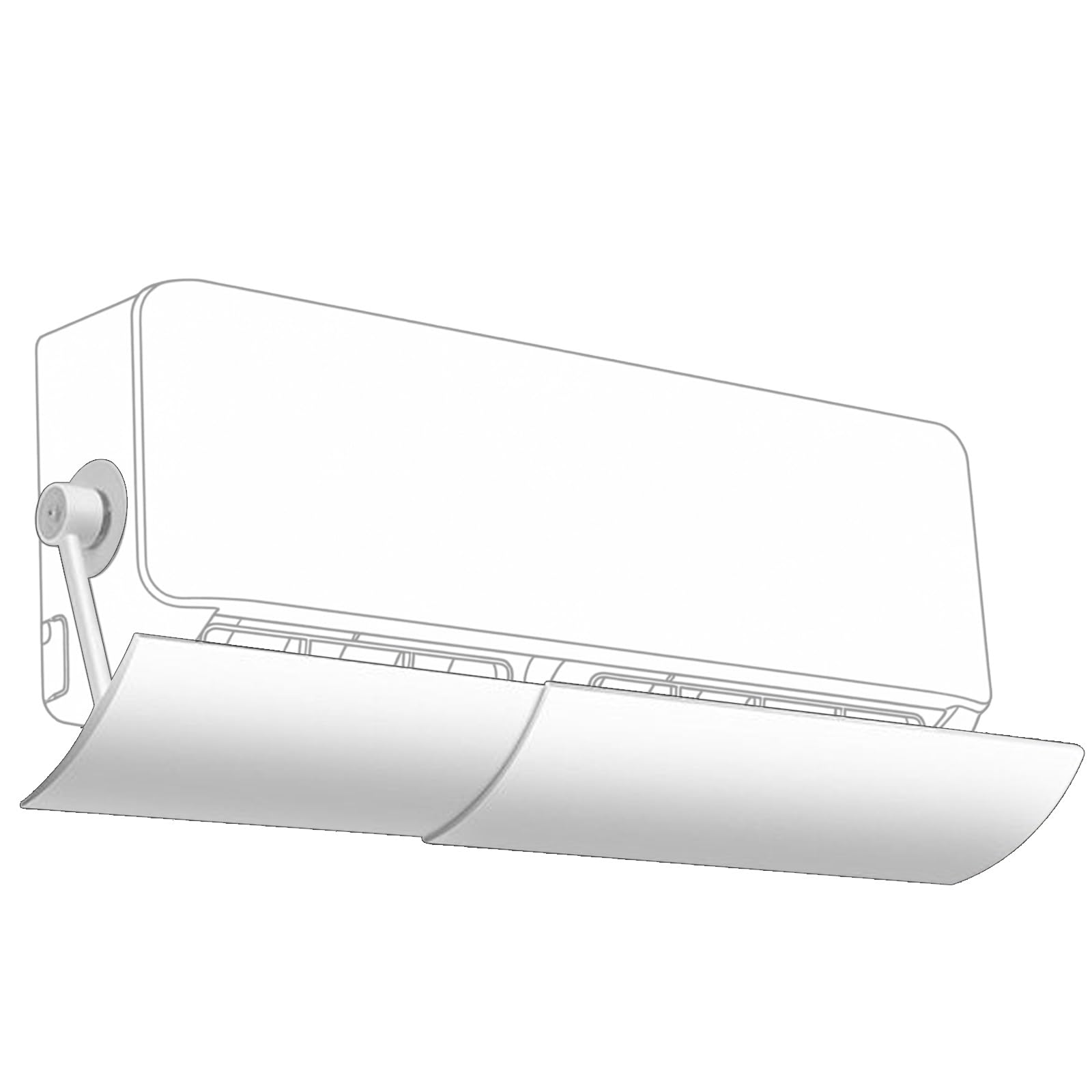 WUXTOKV Air Conditioner Deflector, AC Vent Deflector for Wall Unit, Adjustable 23-41 in, Plastic Air Deflector for HVAC