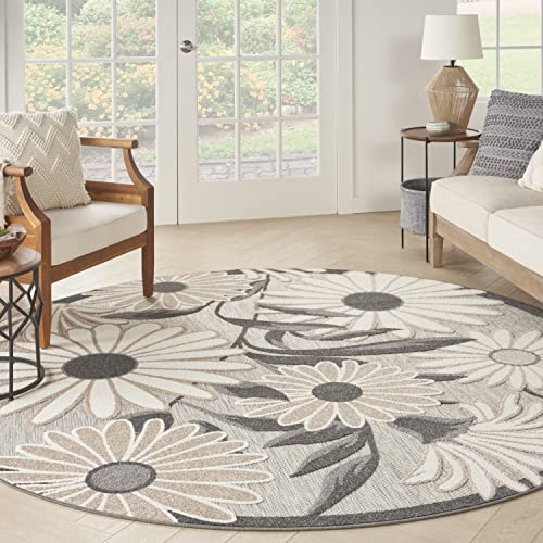 Nourison Aloha Beige Round Area Rug (8' Diameter)