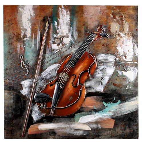 Quadro da parete in metallo con rilievo unico, effetto 3D, 100 x 100 cm, realizzato a mano
