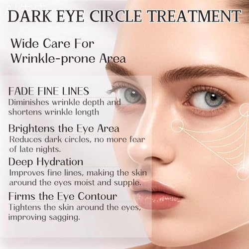 Eye Roller & Eye Cream for Dark Circles and Puffy Eyes, Under Eye Brightener and Instant EyesBag Tightener Firming Eyes Massager, 2PCS Cooling Rollerball & Anti-Wrinkle Stick for Eye Care - Image 3