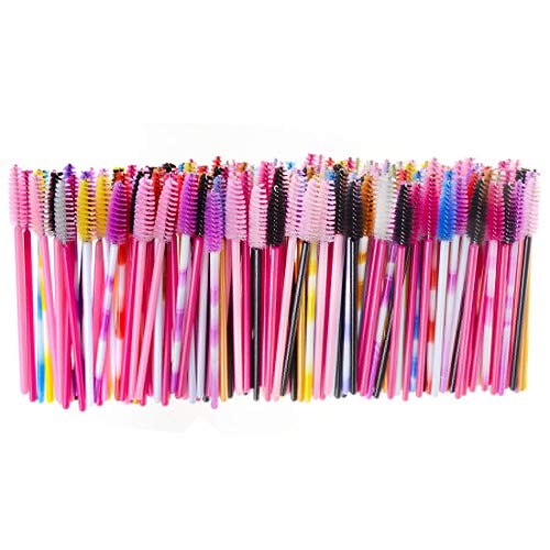 Preisvergleich Produktbild 200 Stück Mehrfarbig Einweg Mascara Bürstchen Wimpernbürsten