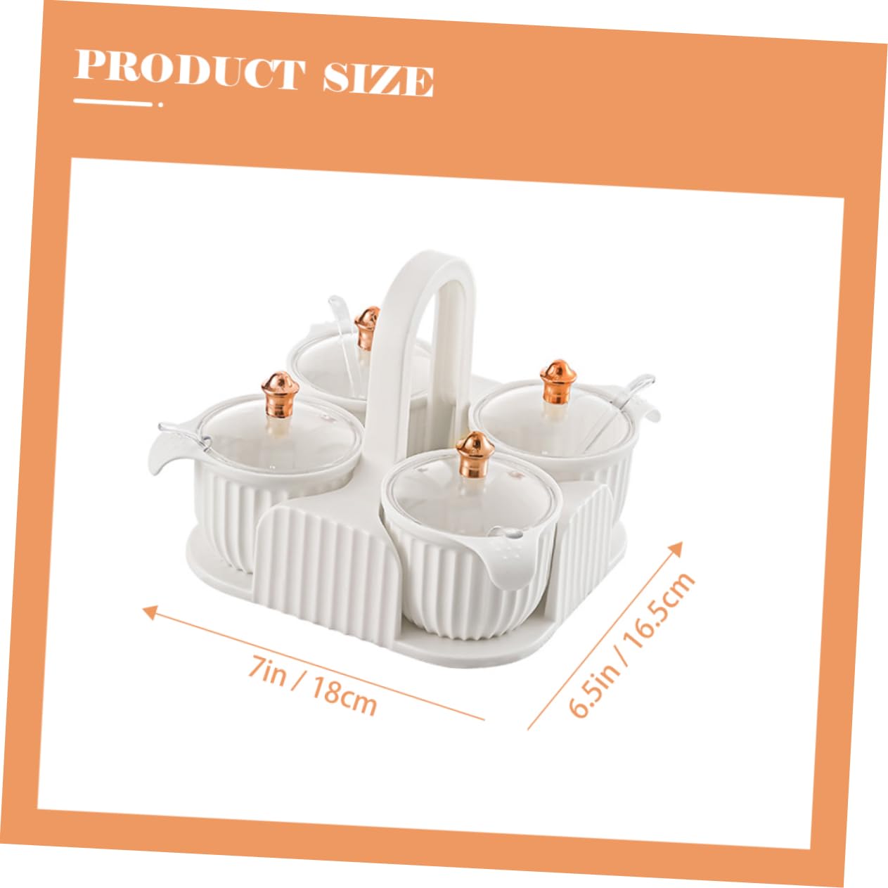 PRETYZOOM 4-piece Spice Container Set with Lids Kitchen Containers Lids Seasoning Box Style