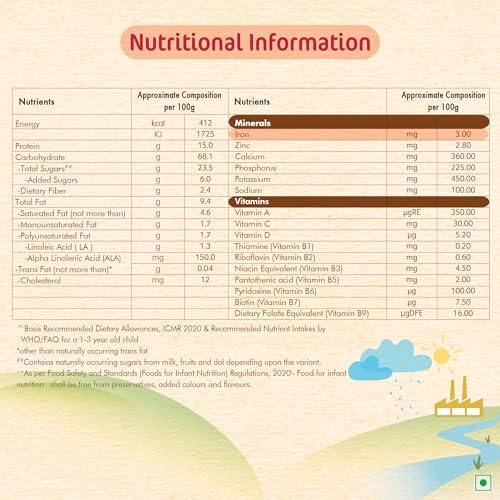 Image of CERELAC Baby Food Cereal | No Preservatives | Wheat Orange for 8 to 24 Months Baby | Source of Iron & Protein for Babies | Instant Cereal | 300g