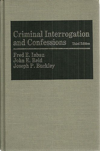 Criminal Interrogation and Confessions by Fred ... B01JXV1W4O Book Cover