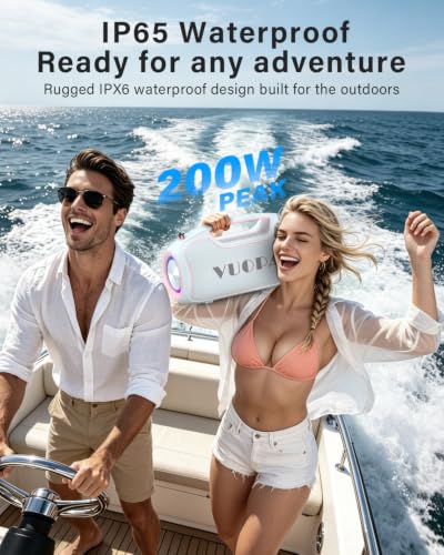 Image of Bluetooth Speaker, 200W Peak Portable Speakers Wireless w /Bass Boost
