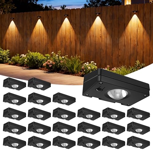 ZSYIQIXI Solar Fence Lights Outdoor, 3 Color Temp, IP65 Waterproof by ZSYIQIXI - Used condition - US$68.70