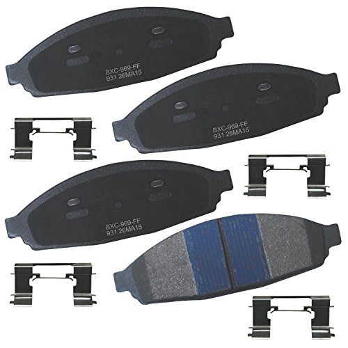 Image of Bendix Premium SBC931 Ceramic Front Brake Pads for Ford Crown Victoria 2011-2003, Grand Marquis 2004-2003, Lincoln Town Car 2011-2003, Mercury Grand Marquis 2011-2003, Marauder 2004-2003
