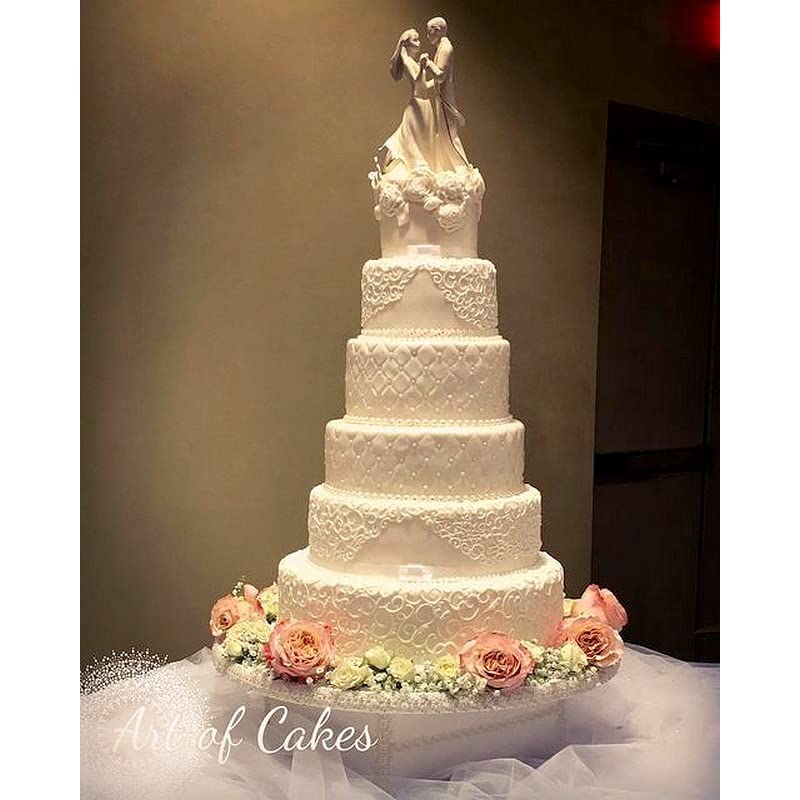 Lealoo Pièce montée en Polystyrène, 60 cm de Haut, Base Ø 35cm à 10cm, 6 étages Wedding Cake Haute densité