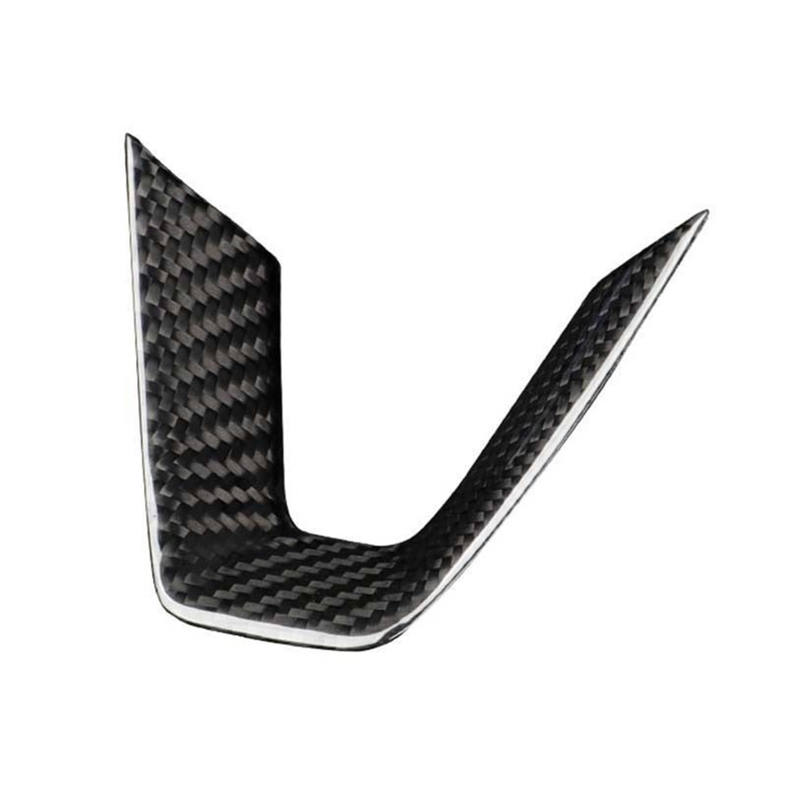 KUWAYO for Tesla Highland Model 3 2023-2024 Auto Carbon Fiber Sticker Interior Modification Parts Car Accessory Steering Wheel Cover(Glossy Carbon)