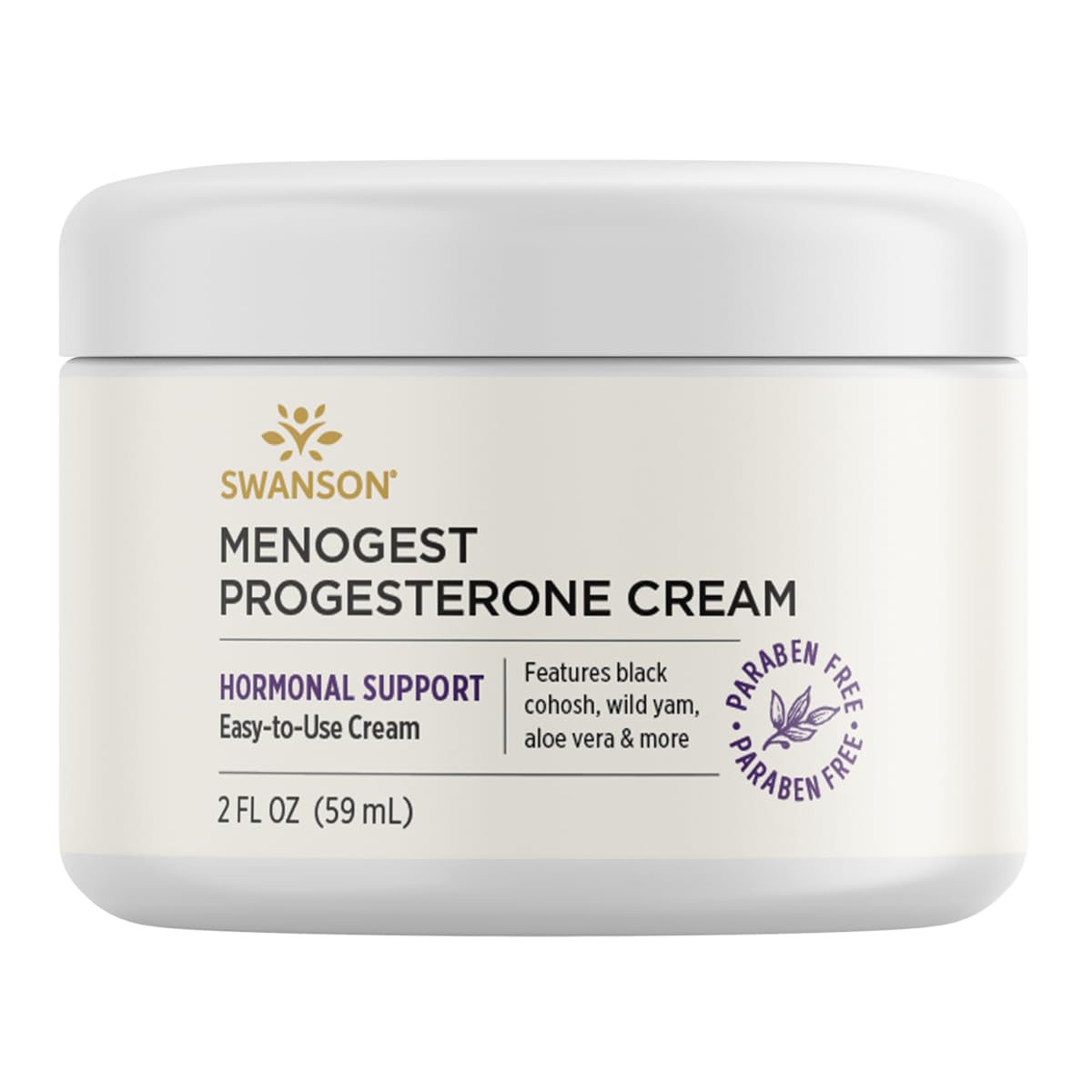 Swanson Menogest Progesterone Cream, 2 fl oz Cream