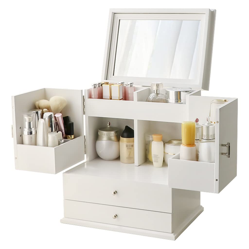 KLZUOPT Organizer per Cosmetici in Legno, per profumi, Rossetti e Prodotti per la Cura della Pelle.