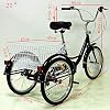 WSIKGHU Adult Tricycles 8 Speed 20 Inch 3 Wheels Adult 20" 3 Wheel 8 Speed Trike Cargo Trike Cruiser Cycling Tricycle, Tricycle With Basket And Mudguard(155-180CM,110KG) #2