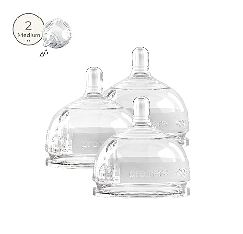 Miniatura 3 de Inttero Pezones de ventilación anticólicos y sin aire, flujo medio (3-6 meses, 2 agujeros), paquete de 3