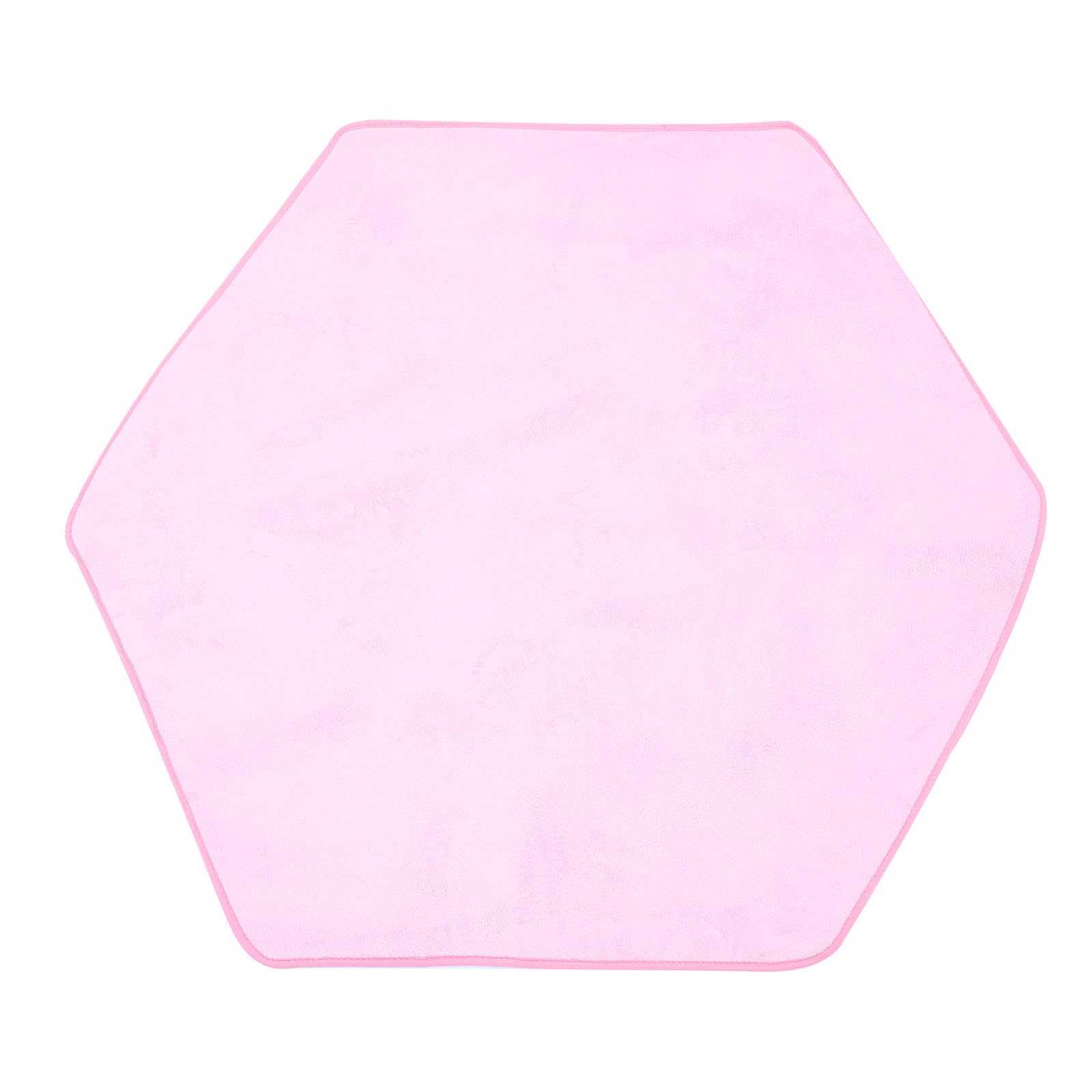 Tapis de sol rose hexagonal en peluche pour coin lecture et chambre d'enfant