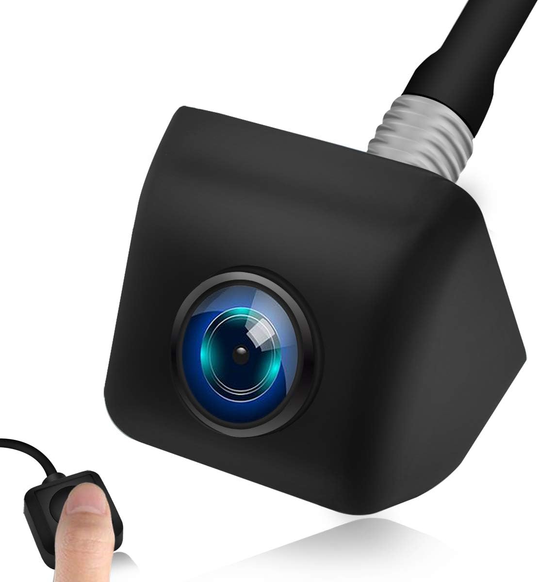 PORMIDO PR550 Backup Camera, 4.3" IP69K Waterproof 170 Wide Angle CCD Super Night Vision Rear View Camera, Universal Surface Mount for Truck RV SUV