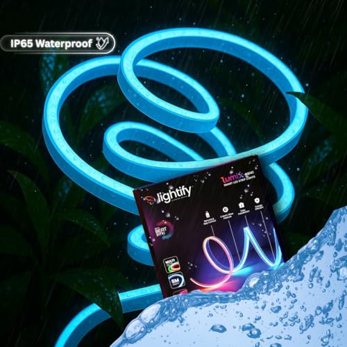 Image of LIGHTIFY Smart RGBIC LED Strip Lights 5 Metre - 16 Million Colors, USB Powered, Bluetooth App & Remote Control, Adjustable Brightness