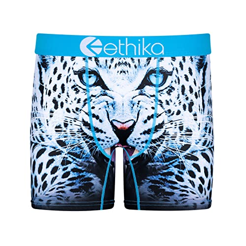 Ethika Men’s Mid Boxer Brief, 4-Way Stretch Performance Underwear with Graphic Prints – Snow Force - Mid (WBL, XL)